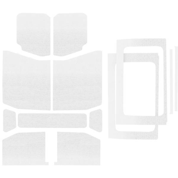 DEI - DEI 50180 DEI 18-23 Jeep Wrangler JL 4-Door Boom Mat Complete Headliner Kit - 13 Piece - White