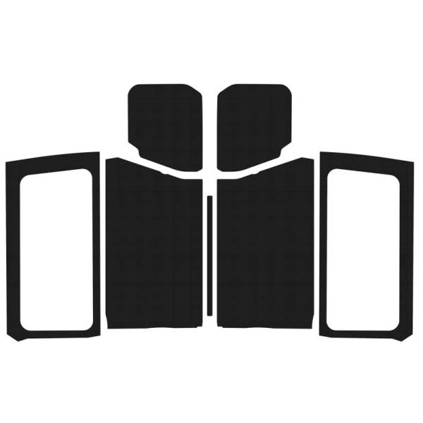 DEI - DEI 50280 DEI 18-23 Jeep Wrangler JL 2-Door Boom Mat Complete Headliner Kit - 7 Piece - Black