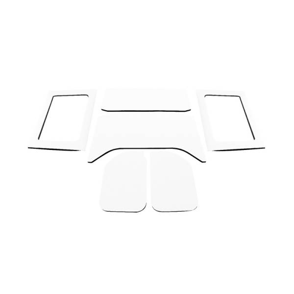 DEI - DEI 50292 DEI 11-18 Jeep Wrangler JK 4-Door Boom Mat Complete Headliner Kit - 6 Piece - White