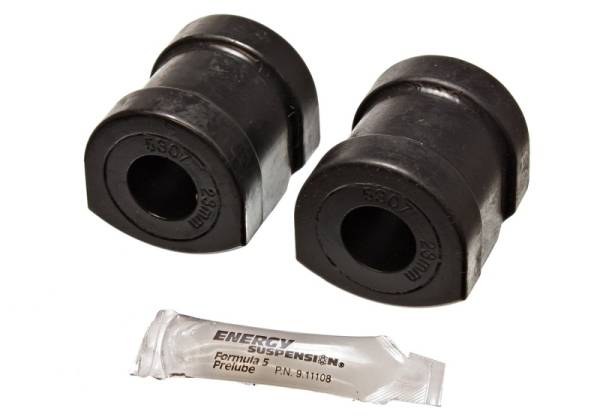 Energy Suspension - Energy Suspension 12.5101G Energy Suspension 92-99 BMW 318I/325i/328I Black 23mm Front Sway Bar Frame Bushings - Fits 1989-2002 BMW Z3, 535i, 540i