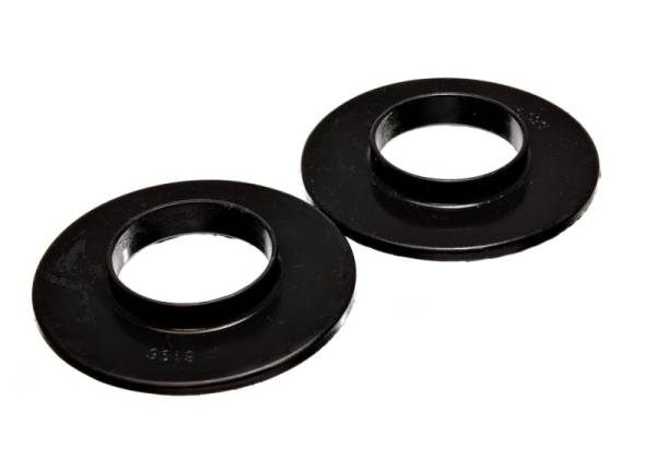 Energy Suspension - Energy Suspension 9.6116G Energy Suspension Universal 2 3/16in ID 4 9/16in OD 5/8in H Black Coil Spring Isolators (2 per set)