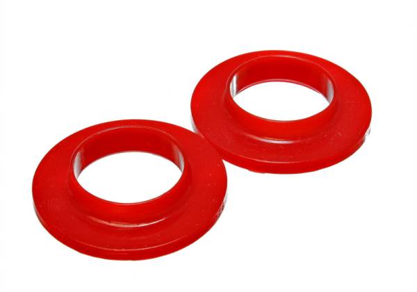 Energy Suspension - Energy Suspension 9.6118R Energy Suspension Universal 2 1/8in ID 3 3/4in OD 3/4in H Red Coil Spring Isolators (2 per set) - Fits 2015-2020 Volkswagen, Audi models
