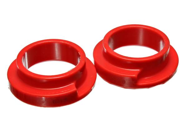 Energy Suspension - Energy Suspension 9.6119R Energy Suspension Universal 2 1/8in ID 2 1/2in OD 5/8in H Red Coil Spring Isolators (2 per set)