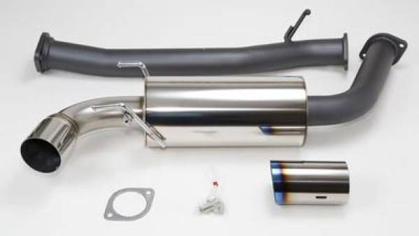 HKS - HKS 31006-BZ001 HKS RX8 75mm Single Ti-Tip Hi Power Cat-back Exhaust (SUS304 NO COATING)