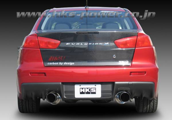 HKS - HKS 31008-BM001 HKS 08-09 Evo 10 Hi-Power Dual Tip Catback Exhaust