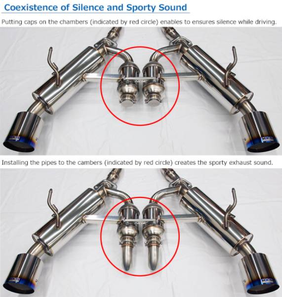 HKS - HKS 31014-KN001 HKS 2017 Infiniti Q60 (RWD) Dual Hi-Power Titanium Tip Catback Exhaust