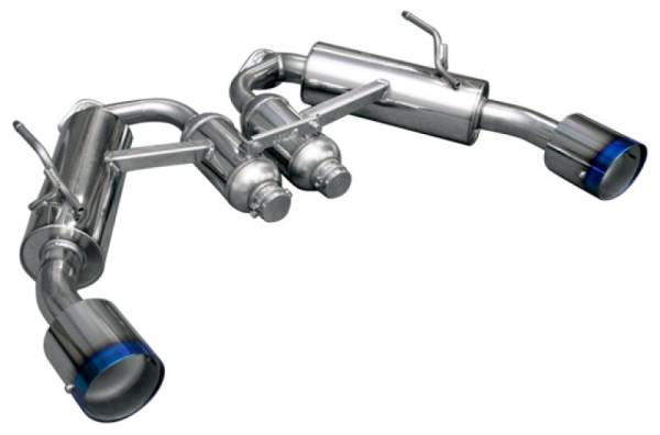 HKS - HKS 32009-BN005 HKS Q50 VQ37 Dual Hi-Power Titanium Tip Catback Exhaust