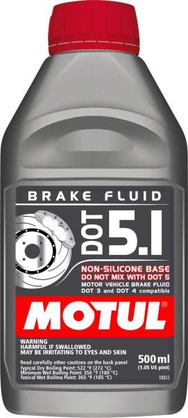 Motul - Motul 100951 Motul 1/2L Brake Fluid DOT 5.1