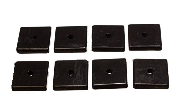 Energy Suspension - Energy Suspension 9.9534G Energy Suspension Square Pad Set 2-1/16in Length x 2-1/16in Width x 3/8in Hole ID x 3/8in H-Black