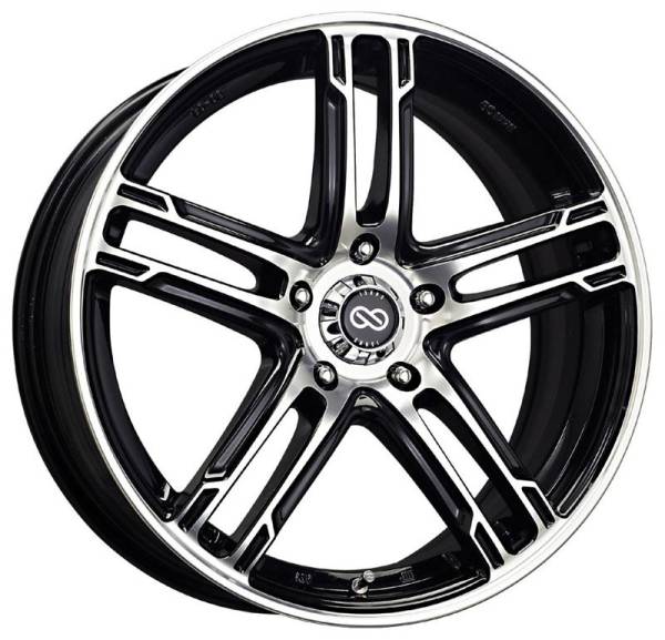 Enkei - Enkei 434-670-6550BKM Enkei FD-05 16x7 5x114.3 50mm Offset 72.6 Bore Dia Black Machined Wheel