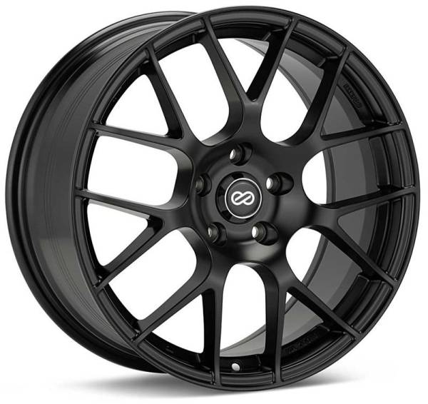 Enkei - Enkei 467-880-6545BK Enkei Raijin 18x8 45mm Offset 5x114.3 Bolt Pattern 72.6 Bore Dia Matte Black Wheel