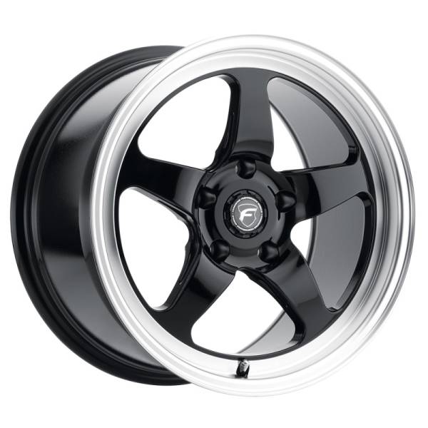 Forgestar - Forgestar F09170022P45 Forgestar D5 Drag 17x10 / 5x120 BP / ET45 / 7.3in BS Gloss Black Wheel