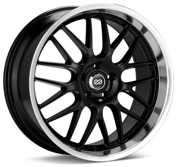 Enkei - Enkei 469-890-6540BK Enkei Lusso 18x9 40mm Offset 5x114.3 Bolt Pattern 72.6 Bore Black w/ Machined Lip Wheel