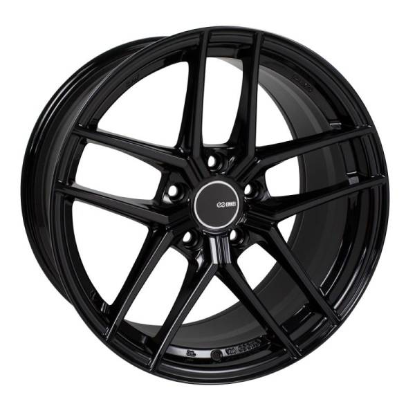 Enkei - Enkei 498-880-3140BK Enkei TY5 18x8 5x108 40mm Offset 72.6mm Bore Black Wheel