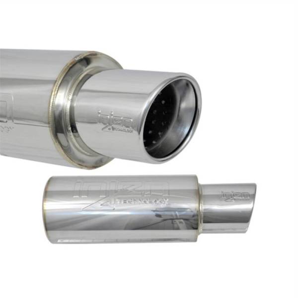 Injen - Injen SES300C Injen 3.00 Universal Muffler w/Stainless Steel resonated rolled tip (Injen embossed logo)