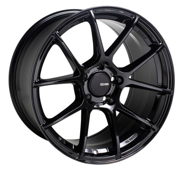 Enkei - Enkei 522-885-1238BK Enkei TS-V 18x8.5 5x120 38mm Offset 72.6mm Bore Gloss Black Wheel
