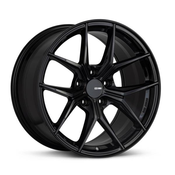 Enkei - Enkei 529-880-4445BK Enkei TSR-X 18x8 45mm Offset 5x112 BP 72.6mm Bore Gloss Black Wheel