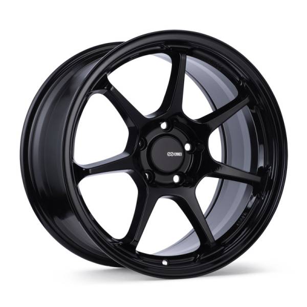 Enkei - Enkei 535-880-4445BK Enkei TS-7 18x8 5x112 45mm Offset 72.6mm Bore Gloss Black Wheel