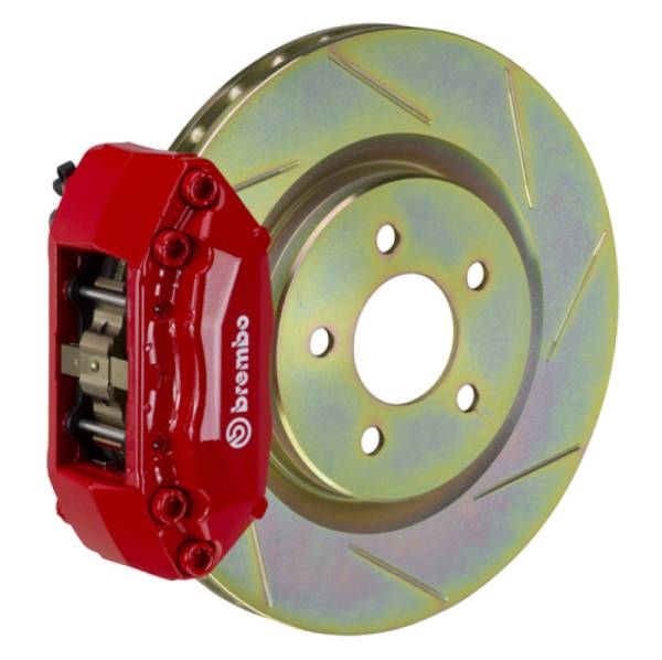 Brembo - Brembo 1A5.5004A2 Brembo 05-06 Focus Front GT BBK 4 Piston Cast 2pc 305x28 1pc Rotor Slotted Type-1-Red
