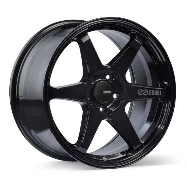 Enkei - Enkei 539-895-6538BK Enkei T6R 18x9.5 38mm Offset 5x114.3 Bolt Pattern 72.6 Bore Gloss Black Wheel