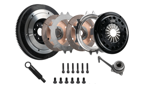 DKM Clutch - DKM Clutch MR-034-141 DKM Clutch VW Beetle/Golf/Jetta/Passat 2.0L TDI Twin Disc MR Clutch w/Flywheel (650 ft/lbs Torque)