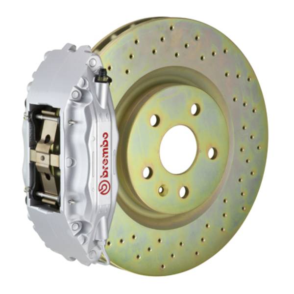 Brembo - Brembo 1B4.7001A3 Brembo 82-89 6-Series Front GT BBK 4 Piston Cast 2pc 332x32 1pc Rotor Drilled-Silver