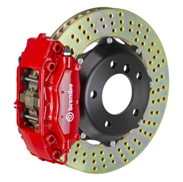 Brembo - Brembo 1C1.6002A2 Brembo 05-11 Elise (Excl 4-Caliper Equipped) Fr GT BBK 4Pist Cast 2pc 328x28 2pc Rtr Drill-Red