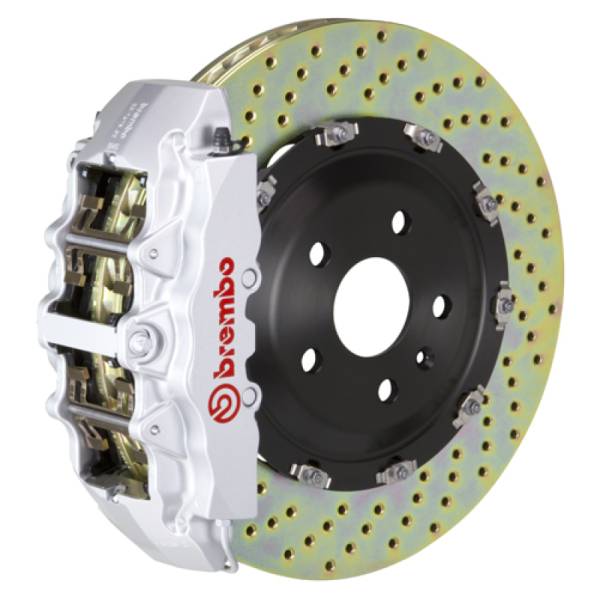 Brembo - Brembo 1G1.9007A3 Brembo 02-05 7-Series (Thru 3/5 Prod) Fr GT BBK 8Pis Cast 380x34 2pc Rotor Drilled-Silver