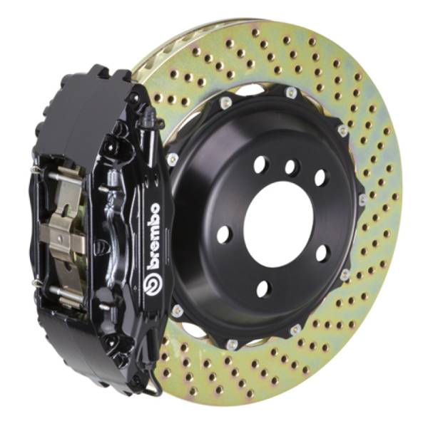 Brembo - Brembo 1H1.7004A1 Brembo 89-94 Carrera/90-94 Carrera Front GT BBK 4 Piston Cast 2pc 332x32 2pc Rotor Drilled-Black
