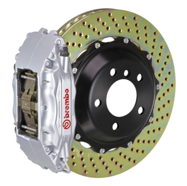Brembo - Brembo 1H1.8009A3 Brembo 04-09 RX300/RX330/RX350/RX400h Front GT BBK 4Piston Cast 2pc 355x32 2pc Rotor Drilled-Silver