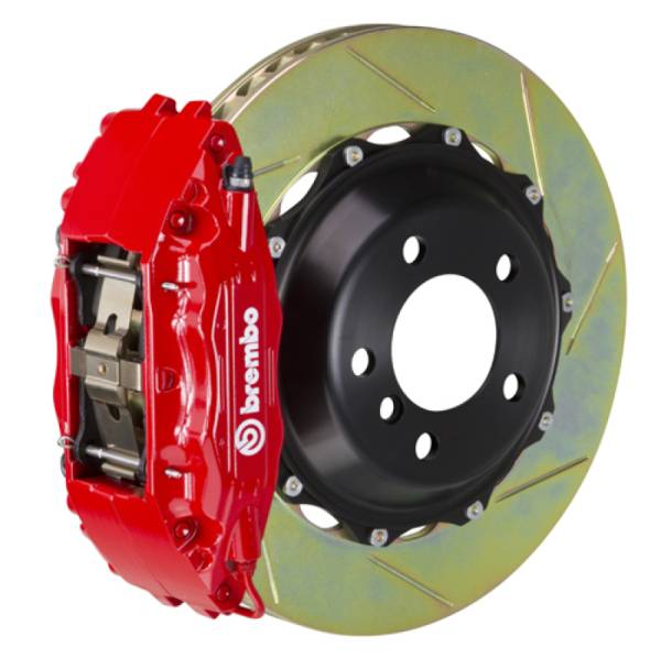 Brembo - Brembo 1H2.8013A2 Brembo 06 330xi/06-12 325xi/328xi Front GT BBK 4 Piston Cast 2pc 355x32 2pc Rotor Slotted Type1-Red