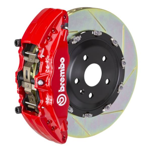 Brembo - Brembo 1J2.9005A2 Brembo 05-08 LR3/05-13 Range Rover Sport Fr GT BBK 6Pist Cast 2pc 380x34 2pc Rotor Slot Type1-Red