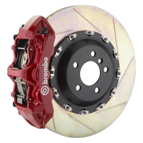 Brembo - Brembo 1L2.9501A2 Brembo 03-13 Flying Spur Front GT BBK 6 Piston Cast 411x34 2pc Rotor Slotted Type1 -Red