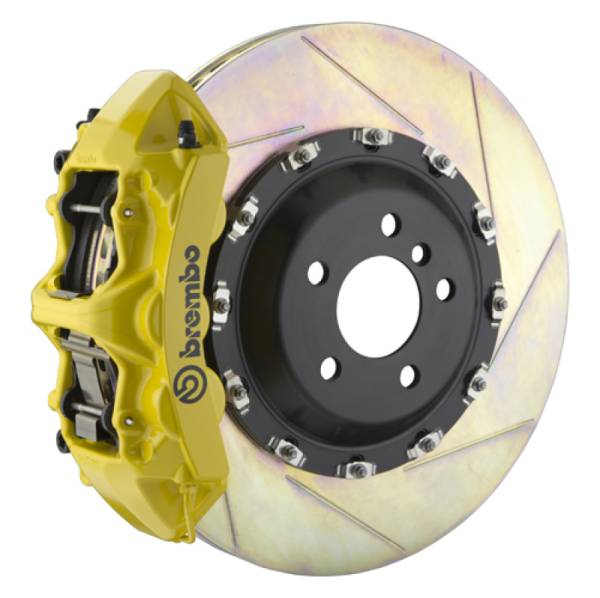 Brembo - Brembo 1L2.9501A5 Brembo 03-13 Flying Spur Front GT BBK 6 Piston Cast 411x34 2pc Rotor Slotted Type1 - Yellow