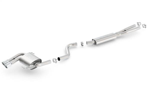 Borla - Borla 140505 Borla 08-12 BMW 328i Sdm E90 2.0L RWD Dual Left Rear Exit Touring Cat-Back Exhaust - Fits 2006-2011 BMW 328i, 325i