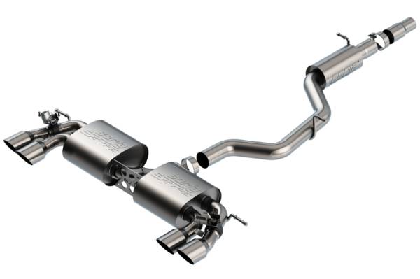 Borla - Borla 140831SB Borla 18-19 VW Golf R MK7.5 2.0L S-Type CatBack Exhaust w/ Resonator - Fits 2018-2019 Volkswagen Golf R