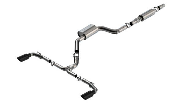Borla - Borla 140883BC Borla 22-23 Volkswagen Golf GTI 2.0L AT/MT 3inch S-Type Cat-Back Exhaust - 4in Black Chrome Tips - Fits 2022-2025 Volkswagen GTI