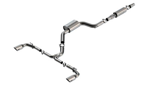 Borla - Borla 140883SB Borla 22-23 Volkswagen Golf GTI 2.0L AT/MT 3inch S-Type Cat-Back Exhaust - 4in Brushed SS Tips - Fits 2022-2025 Volkswagen GTI