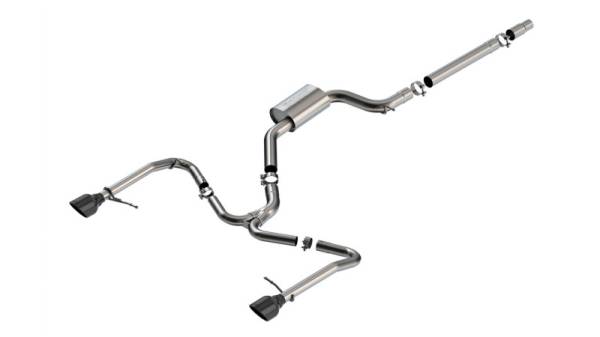 Borla - Borla 141033BC Borla 22-25 Volkswagen Jetta GLI S-type Cat-Back Exhaust w/ 5in Black Chrome Tips - Fits 2022-2026 Volkswagen Jetta