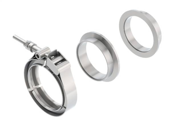 Borla - Borla 18008 Borla Universal 2.5in Stainless Steel 3pc V-Band Clamp w/ Male and Female Flanges