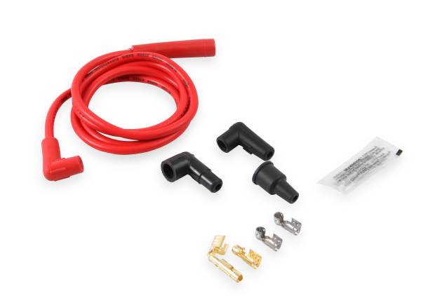 ACCEL - BDDP 170500R Single Wire Replacement Kit - Straight and 90 Spark plug boots - Universal - Red