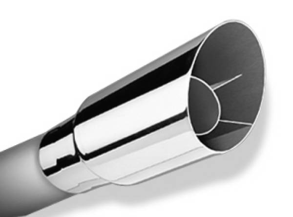 Borla - Borla 20122 Borla Universal Polished Tip Single Round Angle-Cut (inlet 3in. Outlet 3 1/2in) *NO Returns*