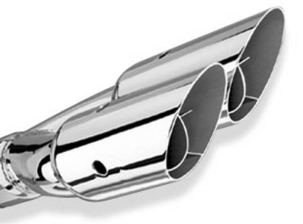 Borla - Borla 20213 Borla Universal Polished Tip Dual Round Angle-Cut Intercooled (inlet 2 1/2in. Outlet 3in) *NO Return