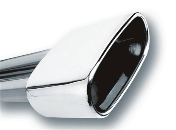 Borla - Borla 20244 Borla 2.5in Inlet 6.69in x 3in Rectangular Rolled Angle Cut Single Inlet x 5.63in Long Exhaust Tip