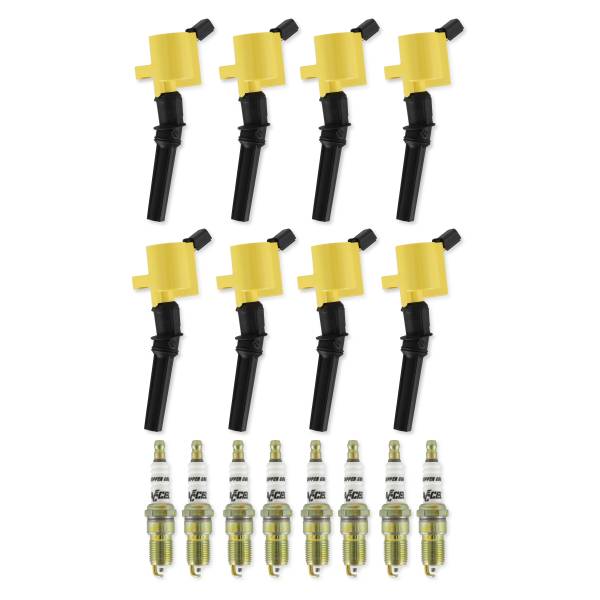 ACCEL - BDDP 811432 ACCEL Ignition Upgrade Kit- 1998-2008 Ford 4.6L/5.4L/6.8L 2-valve, yellow 8-pack