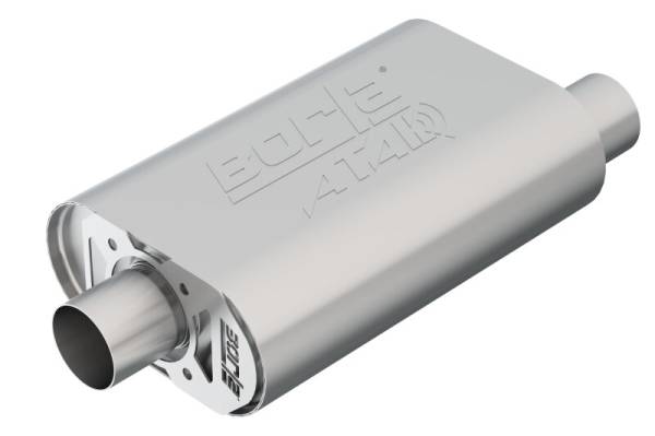 Borla - Borla 400820 Borla CrateMuffler SBC Hot 350/383 2.5 inch Offset/Center 14in x 4.35in x 9in Oval Atak Muffler