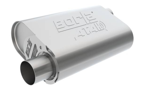 Borla - Borla 400841 Borla CrateMuffler SBC Hot 350/383 3inch Offset/Offset 14in x 4.35in x 9in Oval Muffler