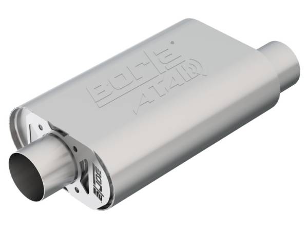 Borla - Borla 400844 Borla CrateMuffler SBC Hot 350/383 3 inch Offset/Center 14in x 4.35in x 9in Oval Muffler