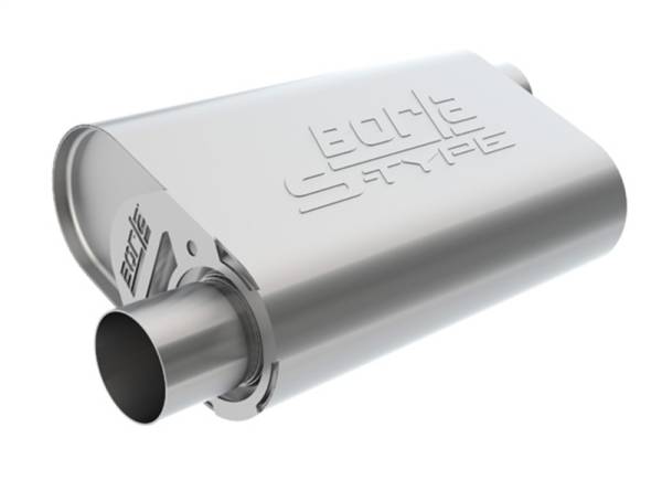 Borla - Borla 400846 Borla CrateMuffler SBC 283/327/350 2.25 inch Offset In/Out 14in x 4.35in x 9in Oval S-Type Muffler