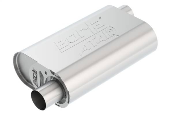 Borla - Borla 400847 Borla CrateMuffler Stock SBC 283/327/350 ATAK 2.25in Offset/Offset 14inx4.35inx9in Oval Muffler